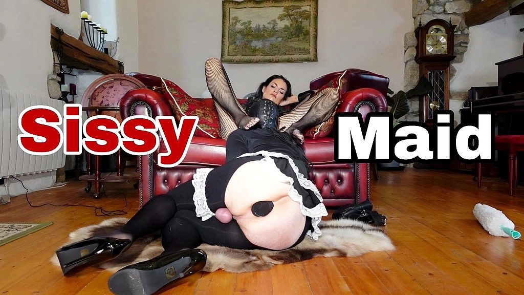тренування нульової плаксивої покоївки-фемдом (Міс Рейвен, Зеро) training zero sissy femdom maid (Miss Raven, Zero)