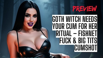 Goth Witch Needs Your Cum For Her Ritual – Fishnet Fuck & Big Tits Cumshot ASMR HFO JOI Erotic Audio 4 Men