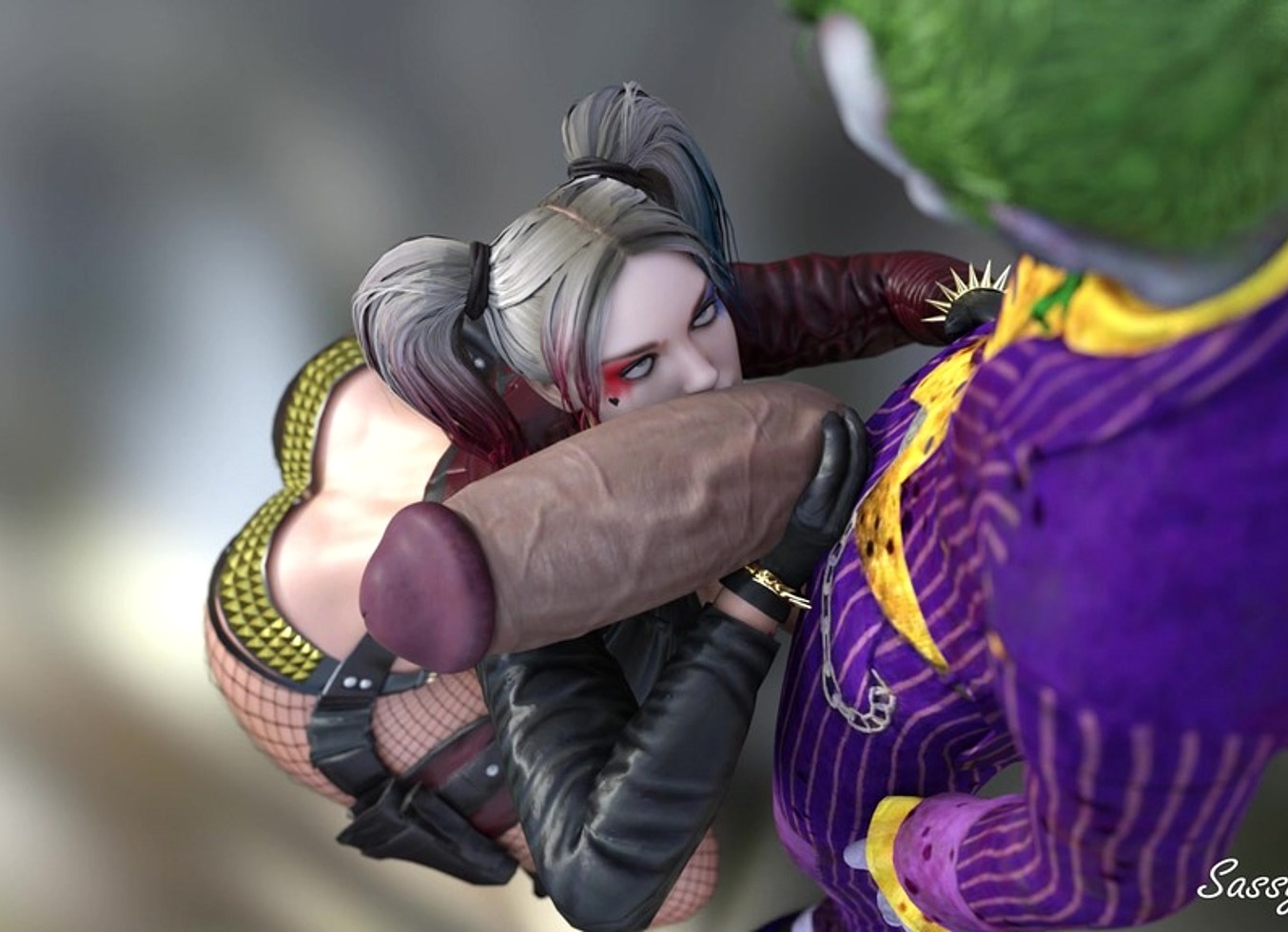 The Joker Fuck Harley Quinn - Massive Cock Anal - Sassycomics