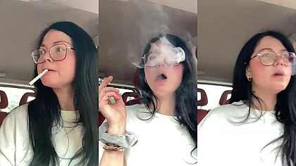 Smoking during Driving in my New Glasses