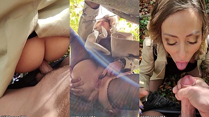 Littleangel84 - Enculee dans une foret publique