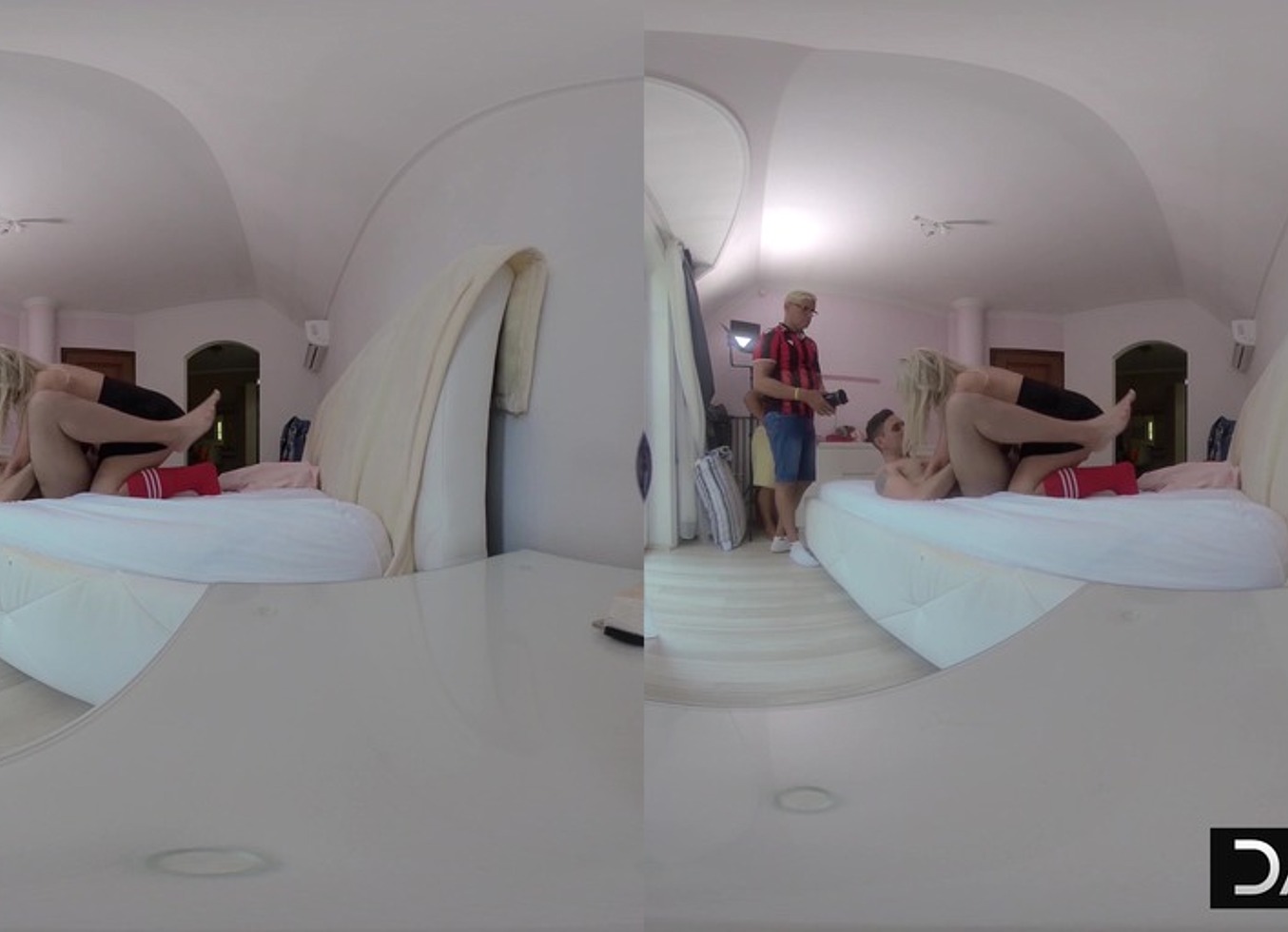 Lana Wolf's Legs Shake As She's Spitroasted By Throbbing Cocks!