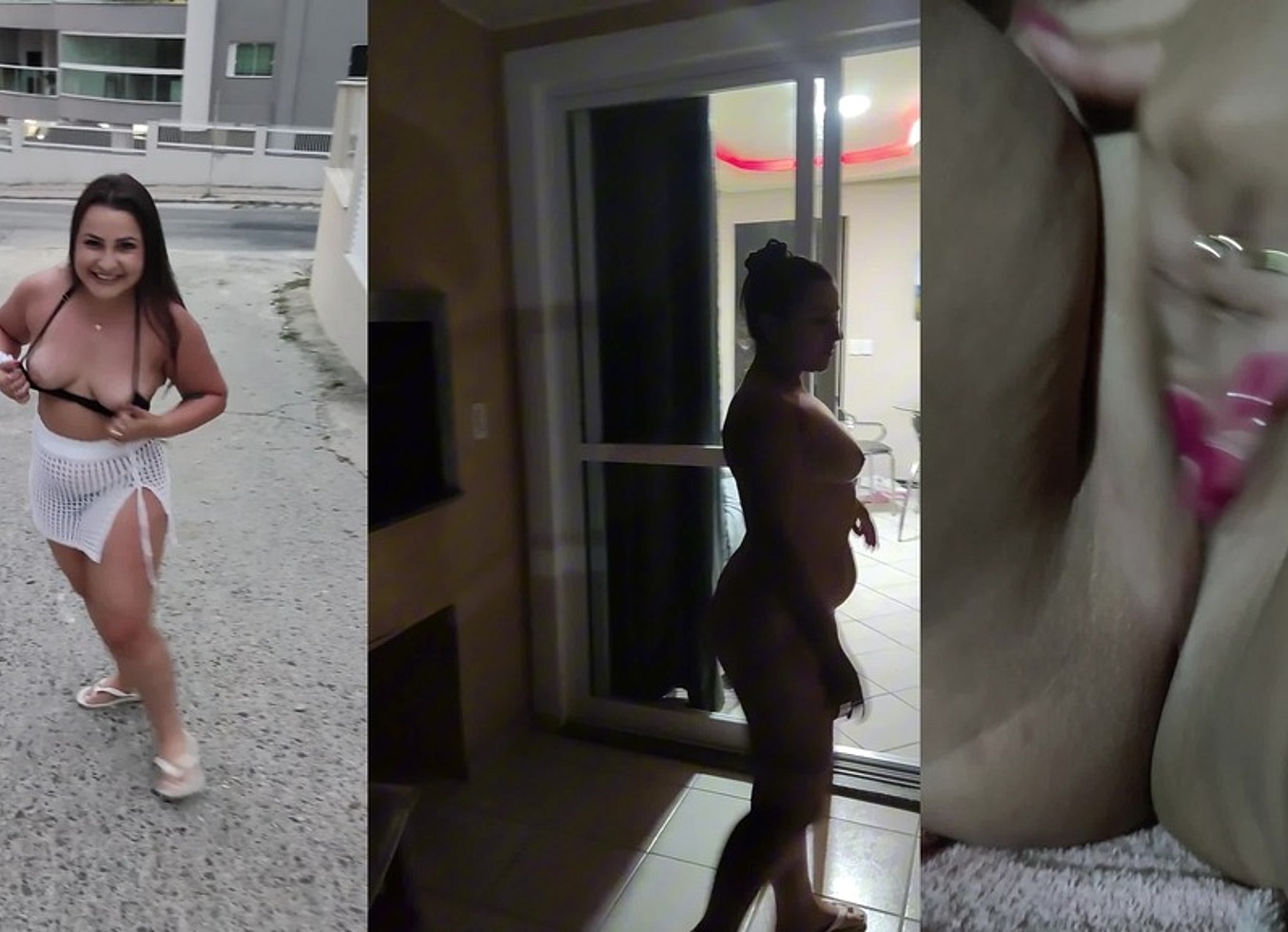 Se Exibindo Em Publico Pela Praia