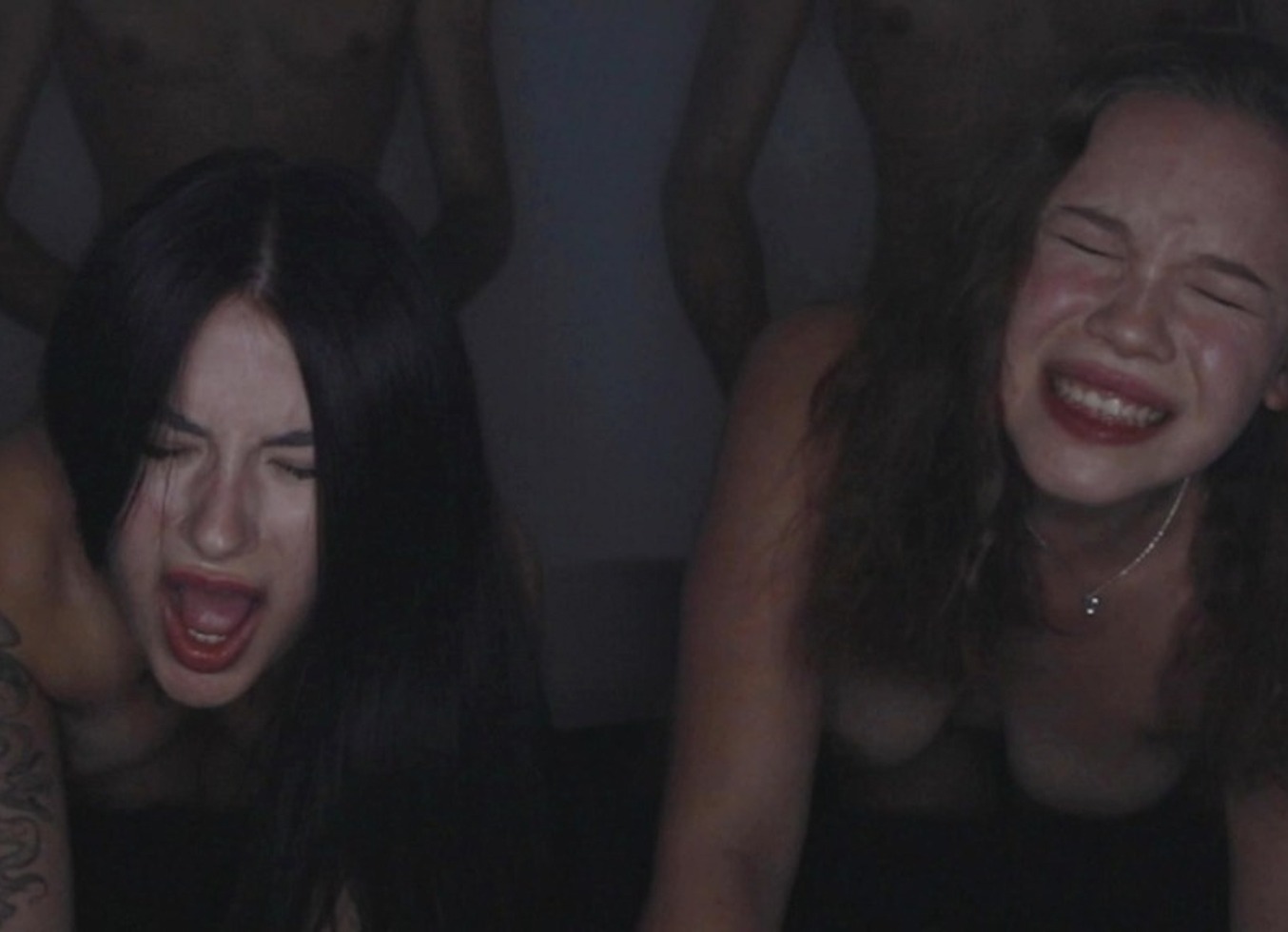 Hard Fucked Blonde And Brunette - Very Loud Moanings Of Students