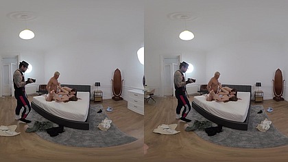 Porno Dan's Facial Pounding, Sofi Noir & Amalia Davis Ride Hard!