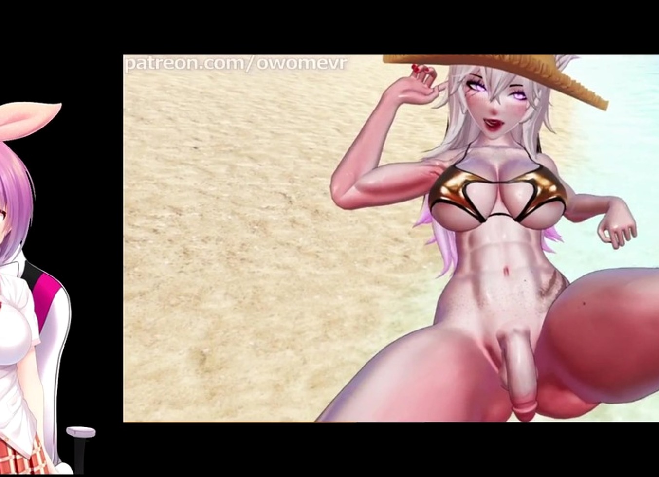 Toned Femdom Futa Breeds You With Her Perfect Girlcock At The Beach