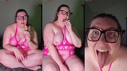 Thick ASMR Snack Time: Chewing Protein Bar, Gulping Body Armor and Dirty Talk Tease (4K Portrait)