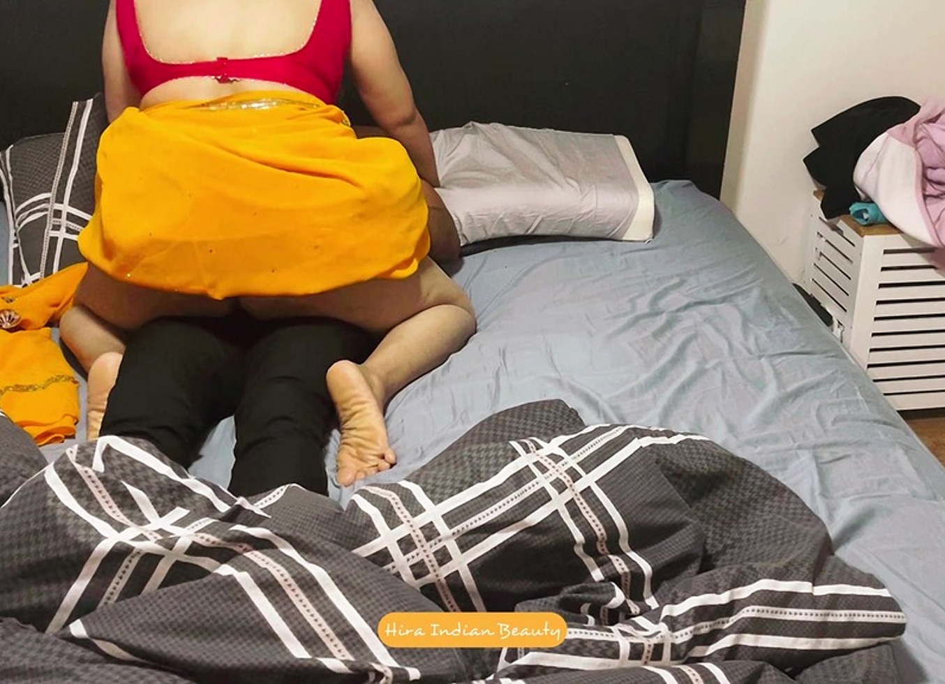 Saree Sex: Hotwife's Sensual Bedroom Fun With Her Cuckold Husband's Boss - Sfw