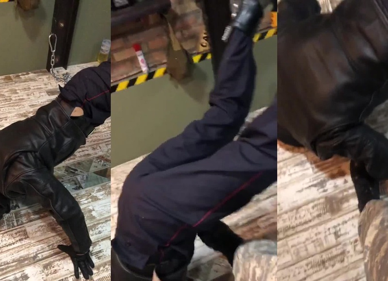 Military Man Catch Young Cop And Bondage Him In Bunker