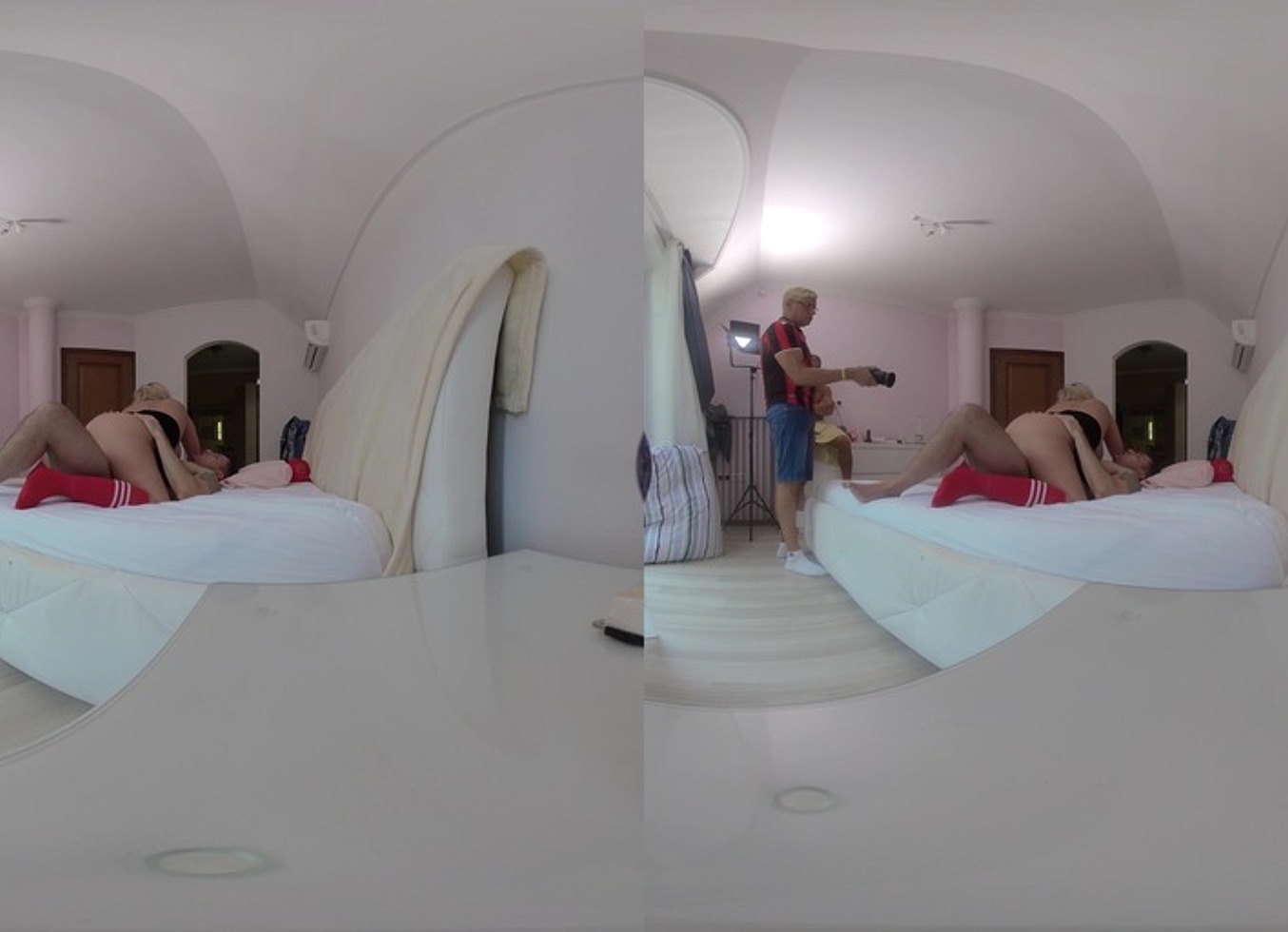 Lana Wolf's VR Gangbang Audition, Blonde Bombshell Double Penetrated!