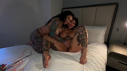 Inked Babes Connie Perignon and Bianca Bailee Hot Pussy Play