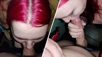 A blowjob from a naughty neighbor