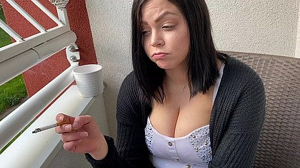 Interview on Balcony during Smoking Cigarette