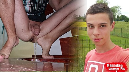 My black hairy hole and a lot of piss