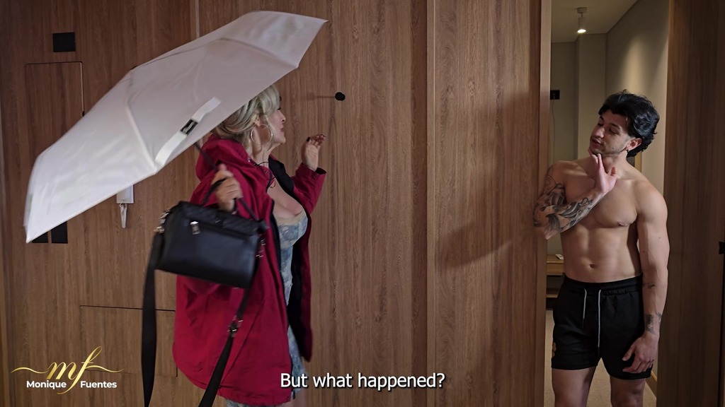 i arrive soaked from the rain but my stepson makes me even wetter with his cum - monique fuentes & zack whiter