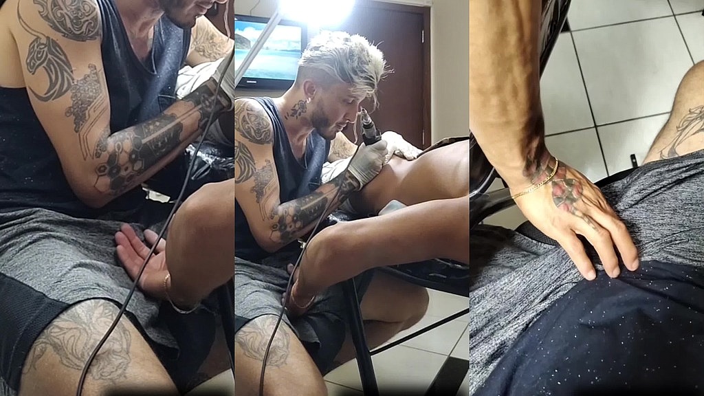 mao safada durante a tatuagem na bunda (Jonathan Massagista,Negro Passivo) mao safada durante a tatuagem na bunda (Jonathan Massagista,Negro Passivo)