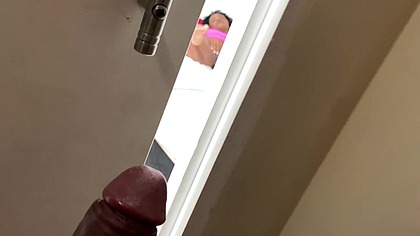 I got out of the shower and saw her masturbating through the doorway, and I got a hard-on.