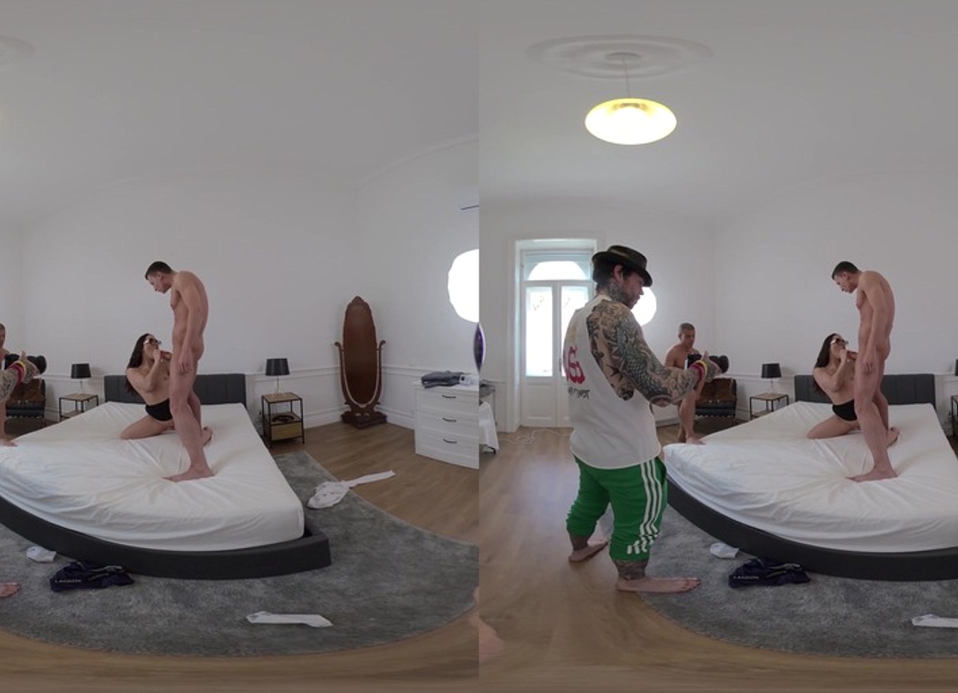 Sara Diamante VR Part One - First Double Pussy Penetration (DPP) Squirting Gangbang
