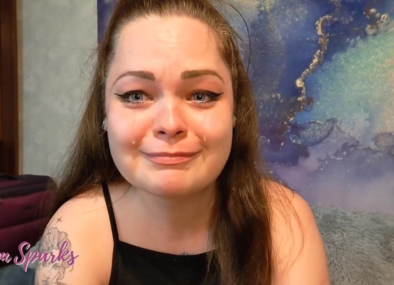 Crying And Wiping My Tears