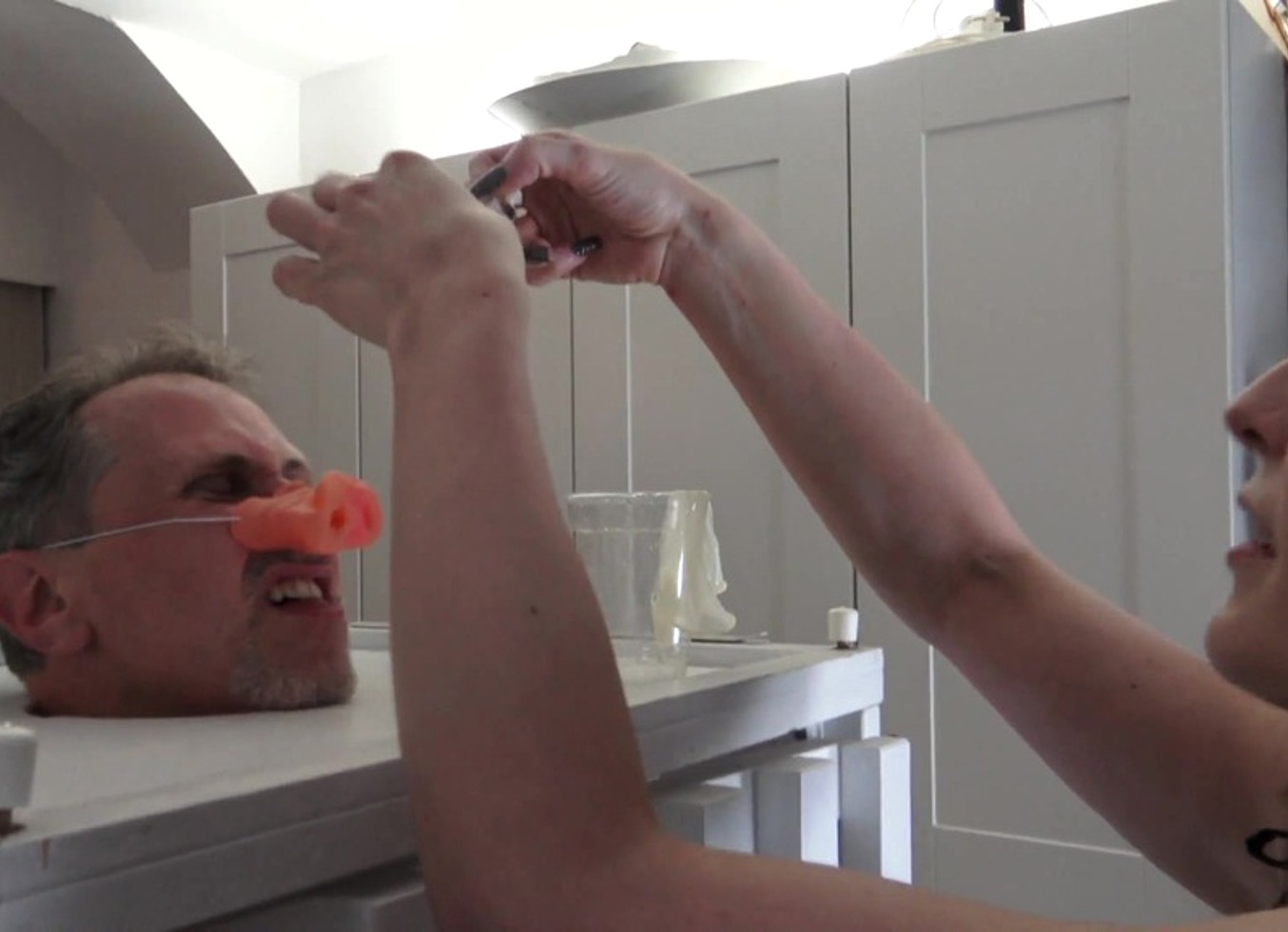 Fuck The Stuffed Pig - While Drink The Condoms From My Lovers!