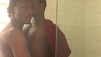 Young boys shower time
