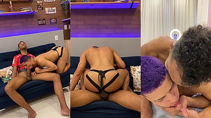 Flamenguista maltratando rabudo de calcinha