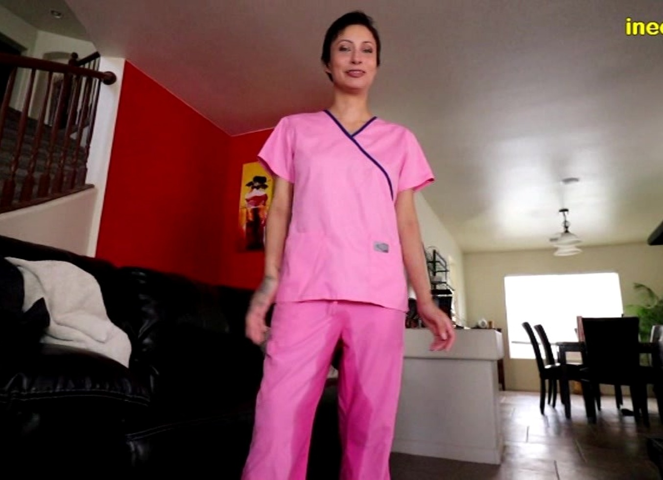 Nurse Jade Jantzen Wetting Her Nurse Scrubs