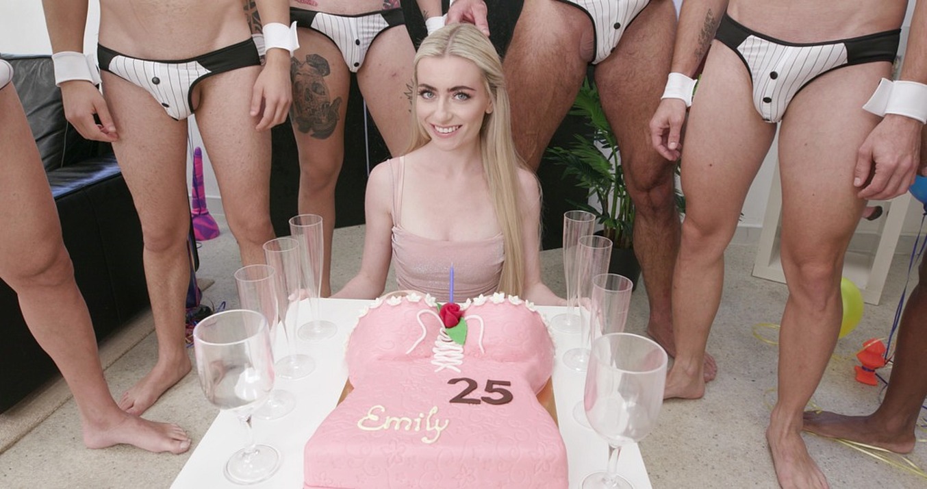 Birthday Party, 7on1, Emily Belle, ATM, Balls Deep, DAP, Rough Sex, Big Gapes, Facial, Swallow GIO2256