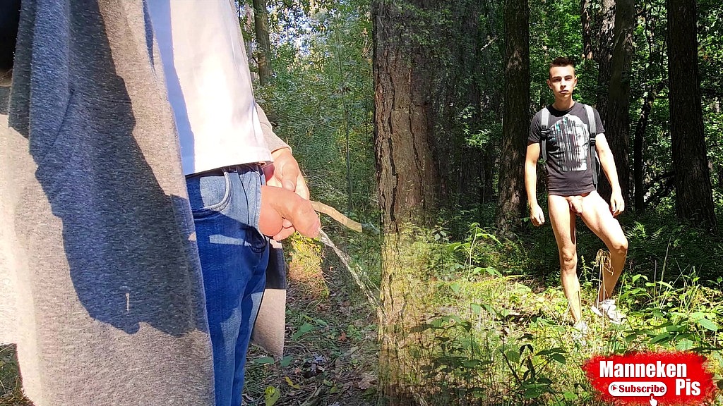 on a walk in the forest, long pissing under a tree (Mikel Prado) on a walk in the forest, long pissing under a tree (Mikel Prado)