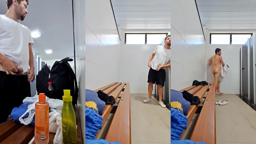 i almost got caught showing off in the bathroom where the truck drivers go to shower. (Marcoswillian7) i almost got caught showing off in the bathroom where the truck drivers go to shower. (Marcoswillian7)