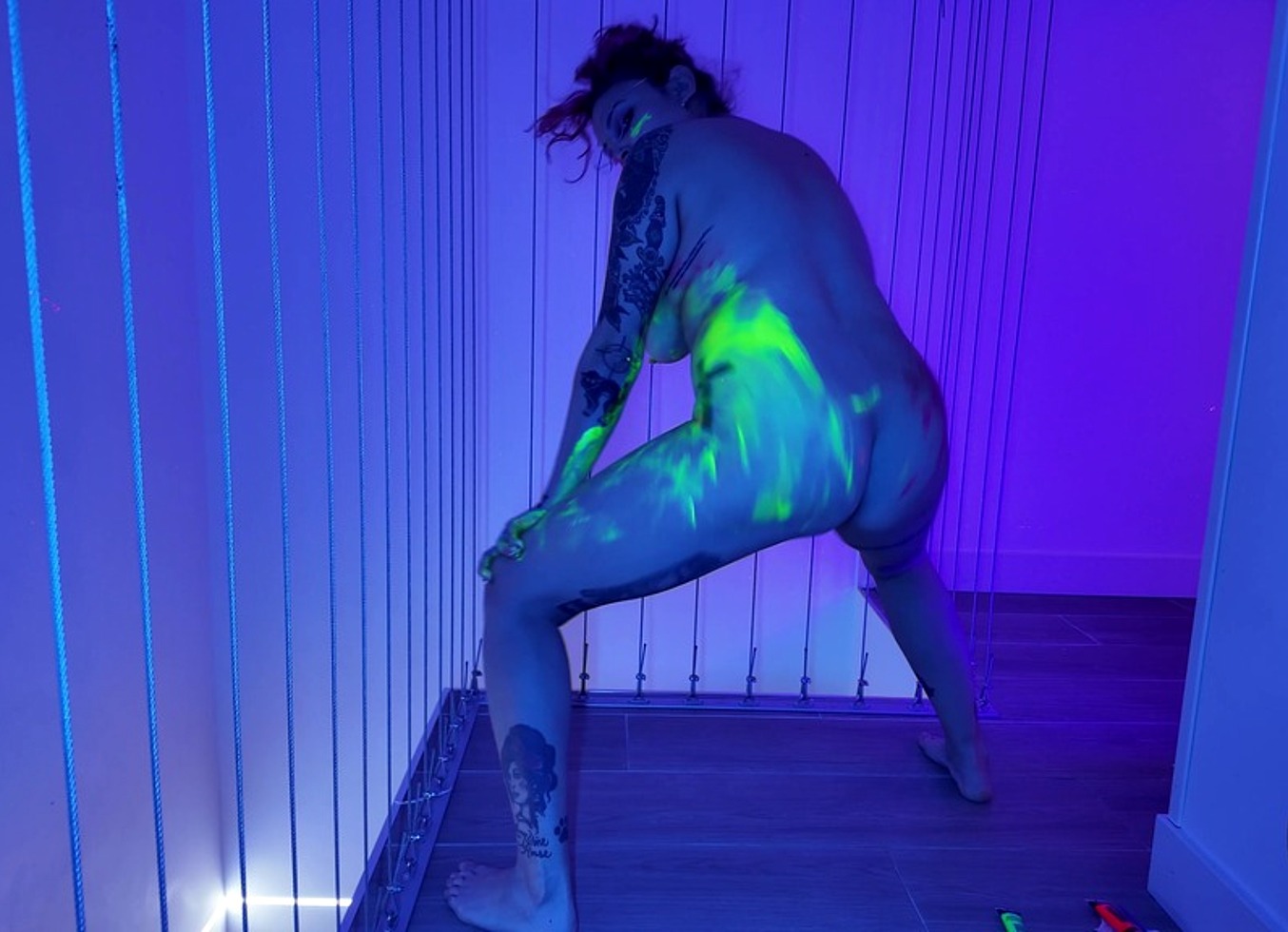 4K Striptease Twerk Avatar Light Effect Rgb Body Painting