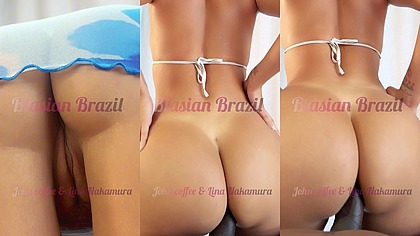 Novinha Asiatica com pau atolado no cuzinho ao som do funk Brasileiro