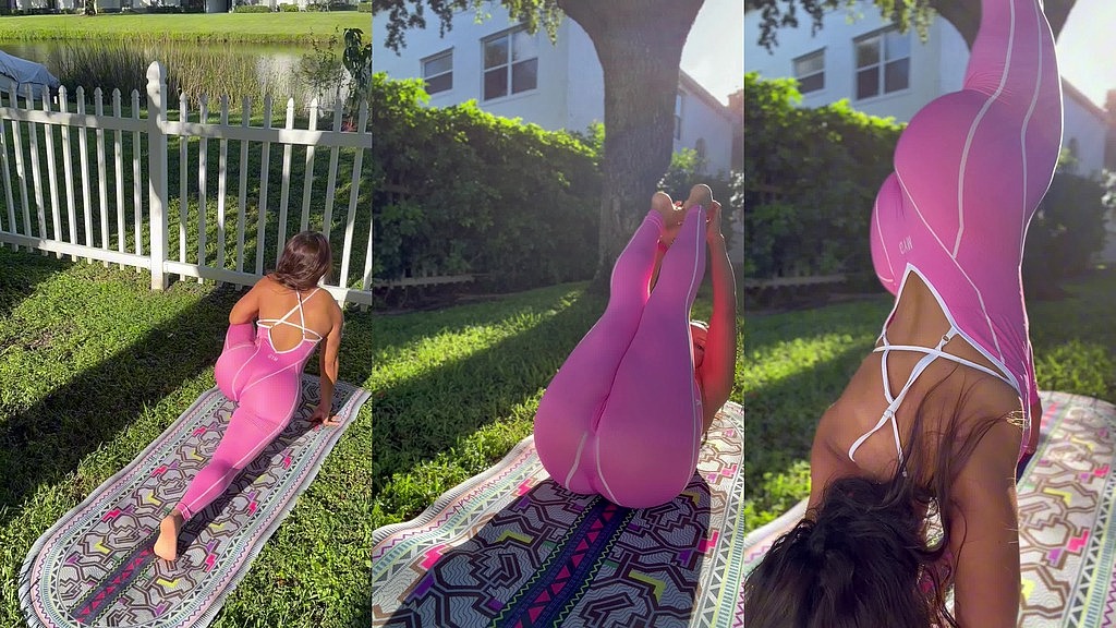 sweaty yoga stretching in tight bodysuit (Brandy Salazar) sweaty yoga stretching in tight bodysuit (Brandy Salazar)
