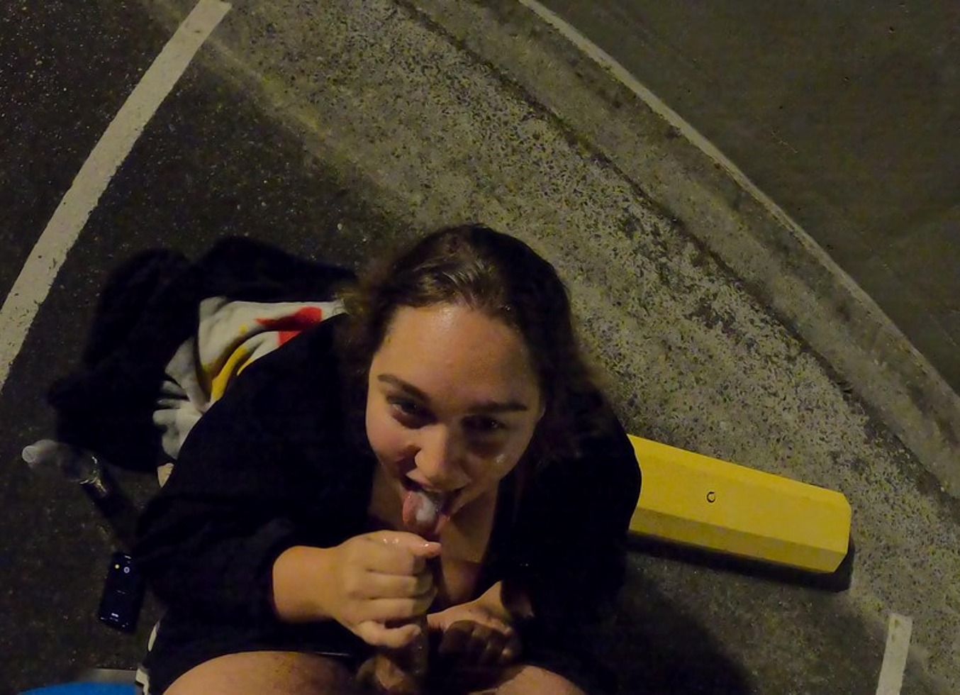 Desperate Horny Slut Katja Miyatovich Sucks Cock In Public Gets Caught And Still Swallows