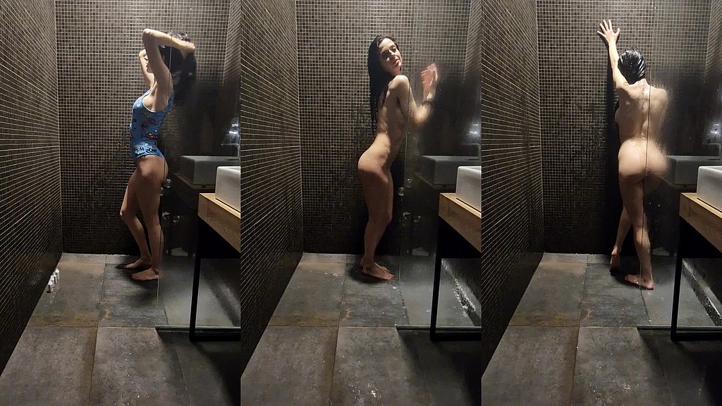 under the shower in the spa (Exotic_brunettee) under the shower in the spa (Exotic_brunettee)