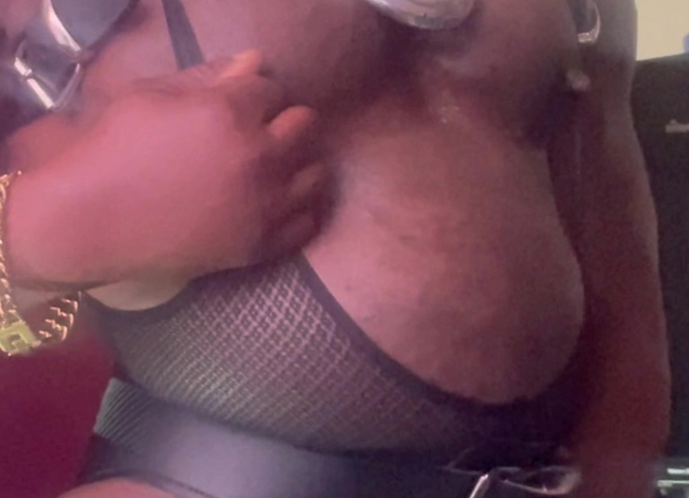 Black Mature Muscle Butt Slut Vibrating Toy Cum