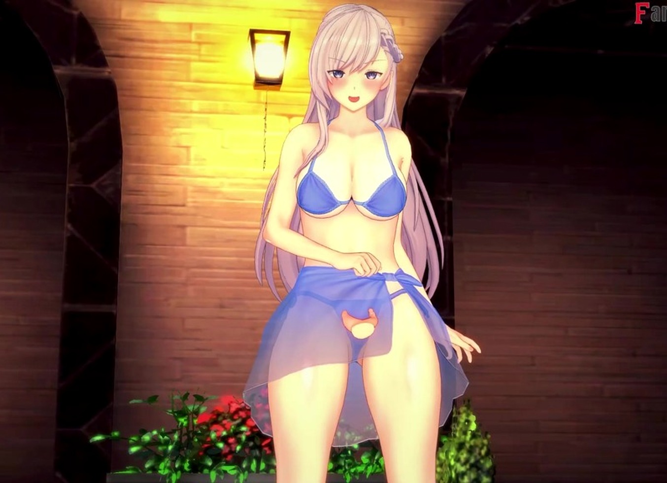 Belfast Bikini Sex On The Pool | Red | Azur Lane | Full & POV On Sheer & Ptrn: Fantasyking3